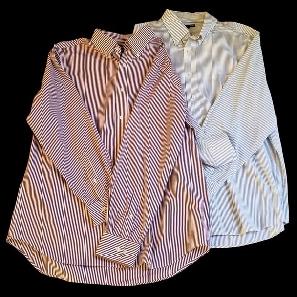 Men's Croft & Barrow Striped Shirts Size 16 1/2 Large - Picture 1 of 1